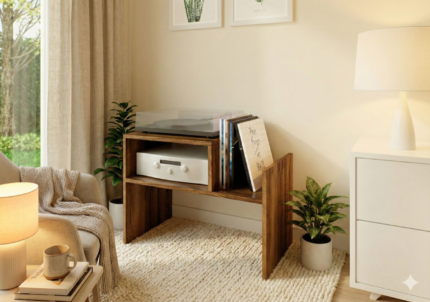 Record Player Stand | Turntable Stand | LP Vinyl Storage Shelf | Model-8A