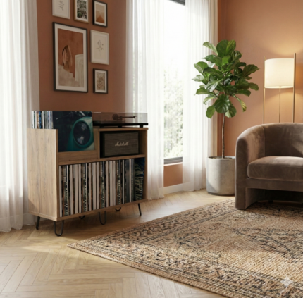 Record Player Stand | Turntable Stand | LP Vinyl Storage Shelf | Model-18