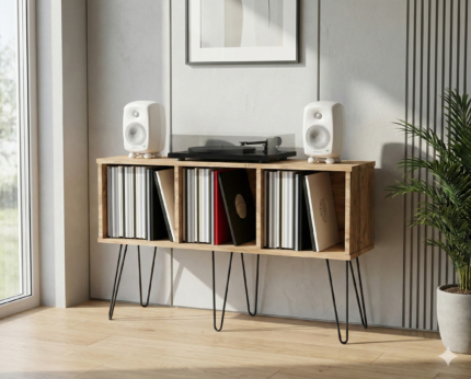 Record Player Stand | Turntable Stand | LP Vinyl Storage Shelf | Model-14
